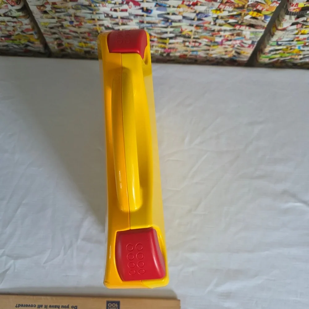 LEGO Yellow Plastic Storage Carrying Case Organizer with Red Latches Handle